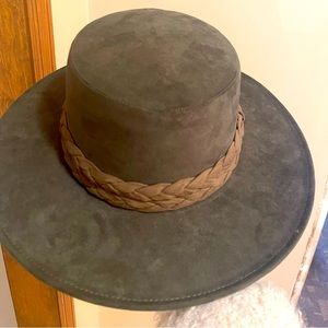 ASN Boater Two Tone Suede Moss